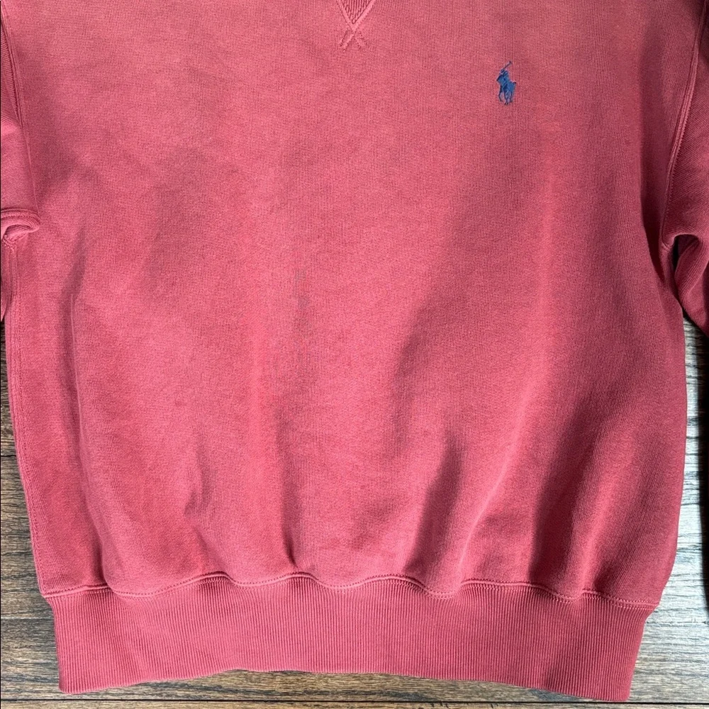 Polo Ralph Lauren Arctic Fleece Crew Sweatshirt in Red Snapper size small - Picture 6 of 7